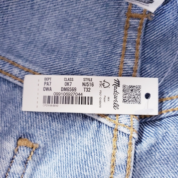 Madewell Curvy Baggy High Waist Baggy Straight Leg Denim Jeans Size 32 Tall - Picture 10 of 14